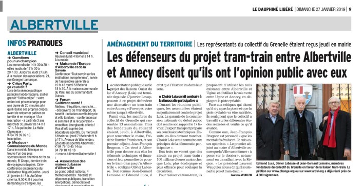 Tram Annecy-Faverges -Albertville -DL 29-1-2019